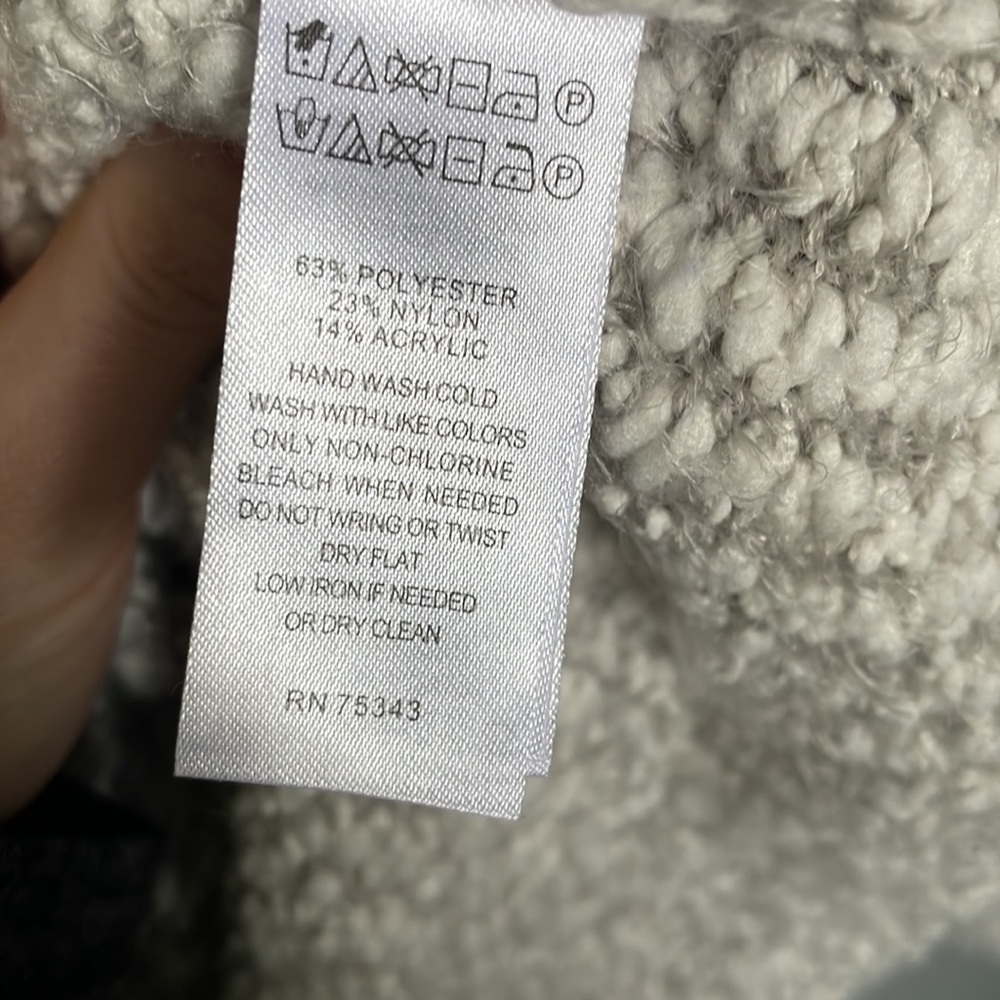 Kaisely oversized S tan knit chunky sweater lounge light academia scandi granola - Picture 6 of 8